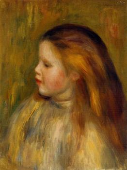 Pierre Auguste Renoir : Head of a Little Girl in Profile